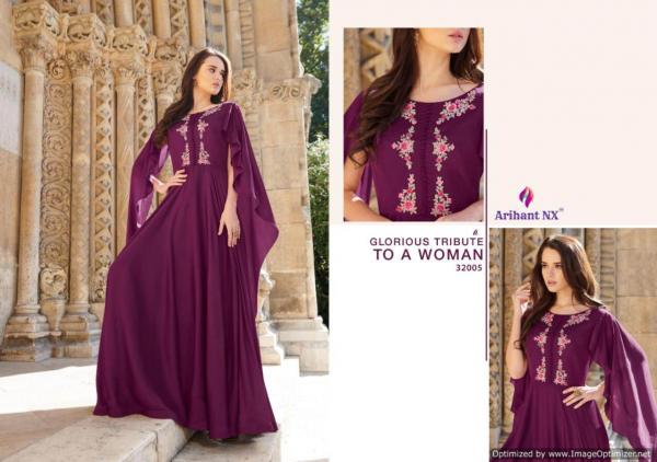 Arihant-Florin Satin Silk Gown Style Kurtis Seller